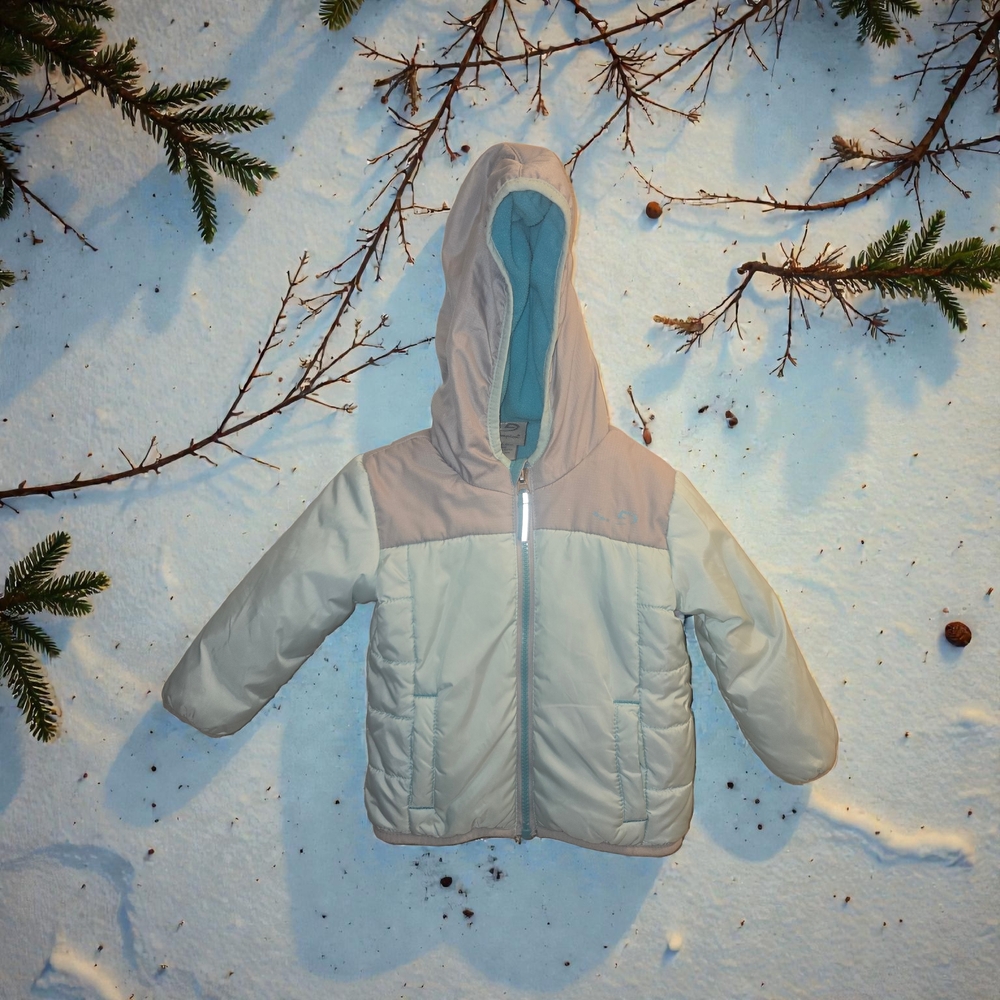 Champion Kids Puffer Jacket - Grey and Mint